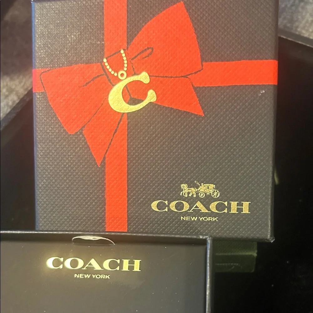 Coach ROSEGOLD Padlock Earrings NIB - Picture 3 of 3